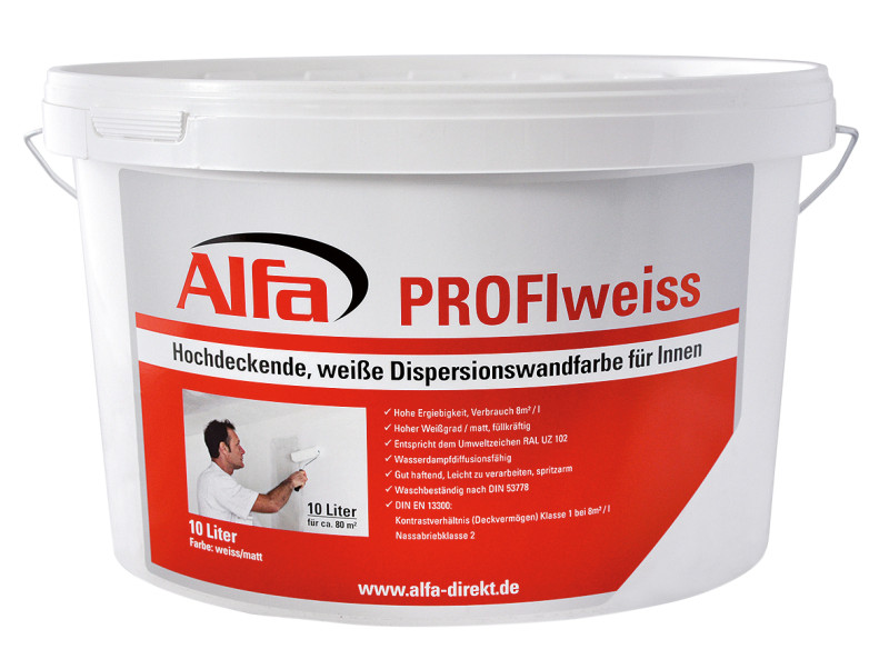 Alfa PROFIweiss Dispersionsfarbe (innen) 12,5 Liter