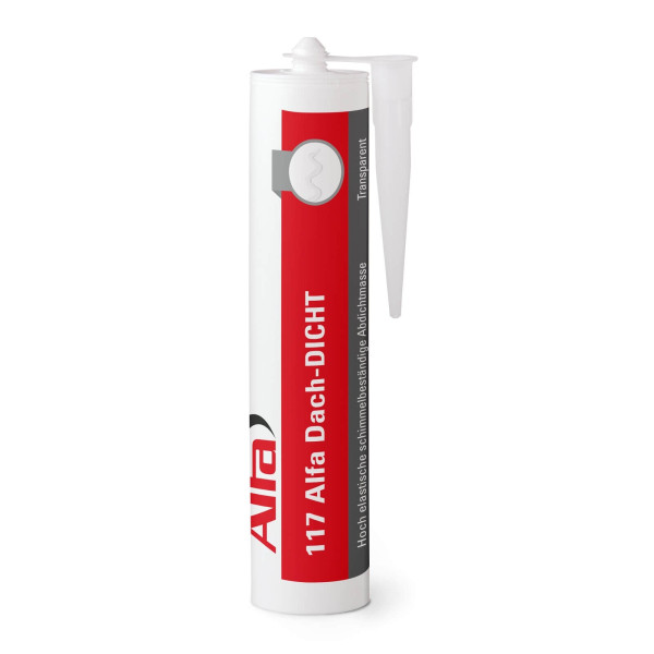 Alfa Dach-Dicht 300 ml | transparente, hoch elastische Abdichtmasse für viele Anwendungsbereiche