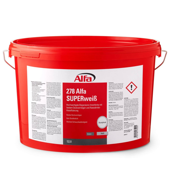 Alfa SUPERweiß (Dispersionsfarbe) 12,5 Liter